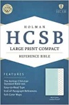 HCSB Large Print Compact Bible, Mint Green LeatherTouch